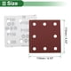 thumbnail image 4 of 50 Pcs Papel de Lija Rectangular 8 Agujeros 150 Grano Hojas de Lijado para Reacondicionamiento Automotriz y Trabajos en Madera, 4 of 7