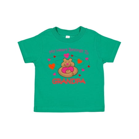 

Inktastic Heart Belongs to Grandpa Gift Toddler Toddler Girl T-Shirt
