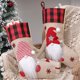 thumbnail image 4 of Paquete de 4 calcetines navideños, gnomos, Papá Noel, decoración de fiesta, rojo, 4 of 7
