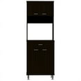 TUHOME Della 60 Kitchen Pantry Engineered Wood Pantries in Black