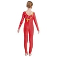 thumbnail image 2 of Haitryli Kids Girls Color Block Dance Leotard Sparkle Bodysuit Tank Ballet Unitards Gymnastic Catsuit Red 14, 2 of 5