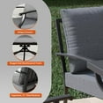 thumbnail image 4 of Kullavik 9 Pcs Dining Sets of 8,Fence Pattern Back Chairs & Swivel Chairs,Outdoor Patio Dinging Set For Patio,Backyard,Garden,Poolside-Grey, 4 of 5
