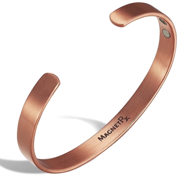 Copper Bracelet Cuff Bangle – Unisex Bracelet for Men & Women (Small)