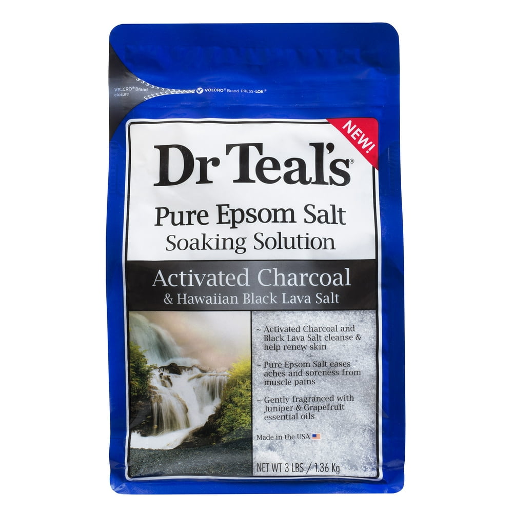 Dr Teal's Pure Epsom Salt Soaking Solution, Activated Charcoal
