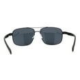 thumbnail image 4 of Air Force Luxury Classy Rectangular Officer Pilots Metal Sunglasses Gunmetal Black, 4 of 4
