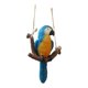 thumbnail image 1 of Figura de loro de jardín, decoración colgante, micropaisaje, lindo pájaro de resina para jardín. Loro azul, 1 of 9