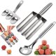 thumbnail image 3 of Herramienta Para Hacer Bolas De Carne, Acero Inoxidable, Ahorro De Tiempo, Cocina, Triple Máquina Para Hacer Albóndigas, Antiadherente, Ahorro De Espacio, Apto Para Lavavajillas, 3 of 7