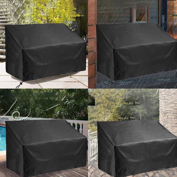 COMPUKAS 1Pc Garden Bench Cover Waterproof Oxford Cloth Protective Outdoor Seat Dust Proof