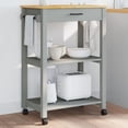 thumbnail image 1 of vidaXL Kitchen Trolley MONZA 60x40x90 cm Solid Wood Pine, 1 of 5