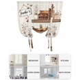 thumbnail image 6 of Farmhouse Vintage Tie Up Curtains for Window, Thermal Insulted Balloon Shade Adjustable Rod Pocket Curtains Valance Panels for Kitchen Bathroom Cafe 52 x 45 Country Cotton Book Butterfly Art, 6 of 6