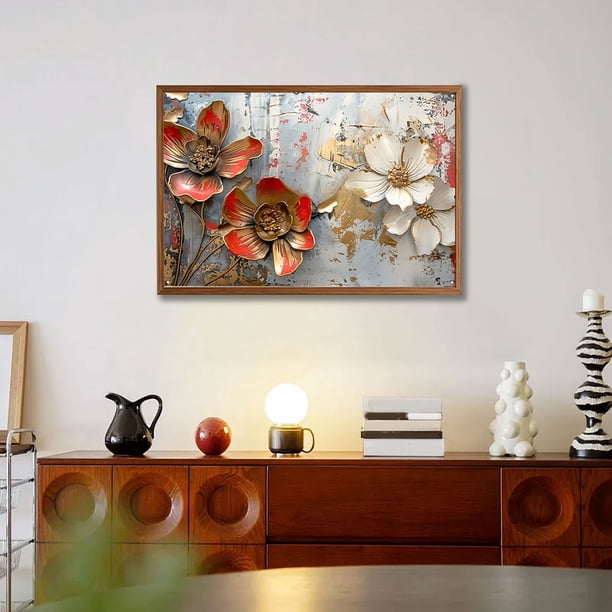 Decoración de Pared Tridimensional En Lámina de Hierro | Resistente Al Agua y Al Sol | Multicolor | 30 X 20 X 0,5 Cm | Estilo Retro Único | Fácil Instalación | Decoración para El Hogar y La Oficina |