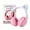 Gradient Pink, variant on Leyeet Cat Ear Kids Bluetooth Headphones for Kids, LED Light Up Wireless/Wired Mode Foldable Stereo Girls Headphones with Built-in Mic, Kids Over Ear Headphonesfor School Gift (Purple)