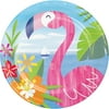 Lush Luau 7" Dia. "Flamingo" Printed Luncheon Plates, Pack of 8