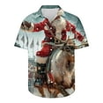 thumbnail image 5 of Elvqul Mens Christmas Shirts Button up Retro Cute Short Sleeve Shirts for Men Baggy, 5 of 5