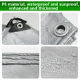 thumbnail image 3 of WSYW 12*16ft Tarps Heavy Duty Waterproof, 10 Mil Silver Poly Tarp Cover, UV Resistant, Rip and Tear Proof Tarpaulin with Grommets and Reinforced Edges for Roof, Patio, Camping, Boat, Pool, 3 of 7