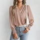 thumbnail image 2 of Camisas para mujer,Blusa de gasa con cuello en V para mujer, camisa informal de manga larga, poliéster, tela ligera y suave, ideal para ir a la oficina, sopatenor, 2 of 9