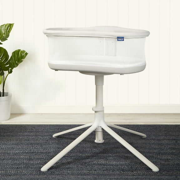 HALO BassiNest Swivel Sleeper 3.0, Over-Bed Baby Bassinet with 360 Rotation, Adjustable Height, Breathable Mesh, Safe Close Sleeping, Lowering Wall for Easy Access, Portable Nest