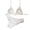 White, variant on Women's Textured Two Piece Bikini Set Starfish Decor Halter Triangle Top with Tie Side Bottom Removable Padded Ideal Bathing Suit for Summer Beach