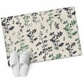 thumbnail image 6 of Green Grey Botanical Bathroom Rug Washable 2x3 Entryway Rug Non Slip Rustic Country Spring Floral Summer Leaf Front Door Mat Low Pile Indoor Doormat Throw Floor Carpet for Kitchen Bedroom Entrance, 6 of 8
