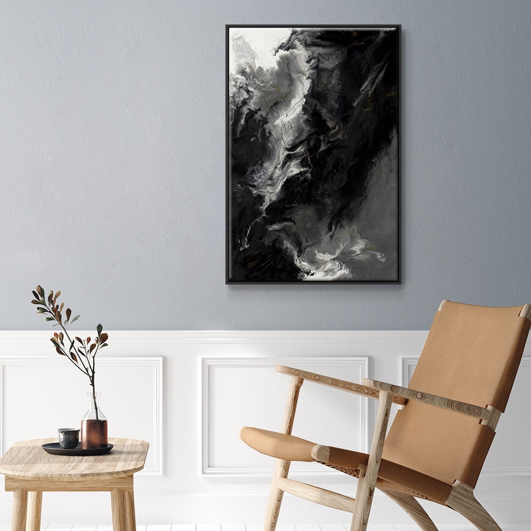 Changes Framed Premium Gallery Wrapped Canvas - Ready to Hang - 17 x 25 - Black Floating Frame