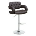 thumbnail image 1 of Coaster Tabouret de Bar Réglable en Faux Cuir Contemporain en Marron, 1 of 3