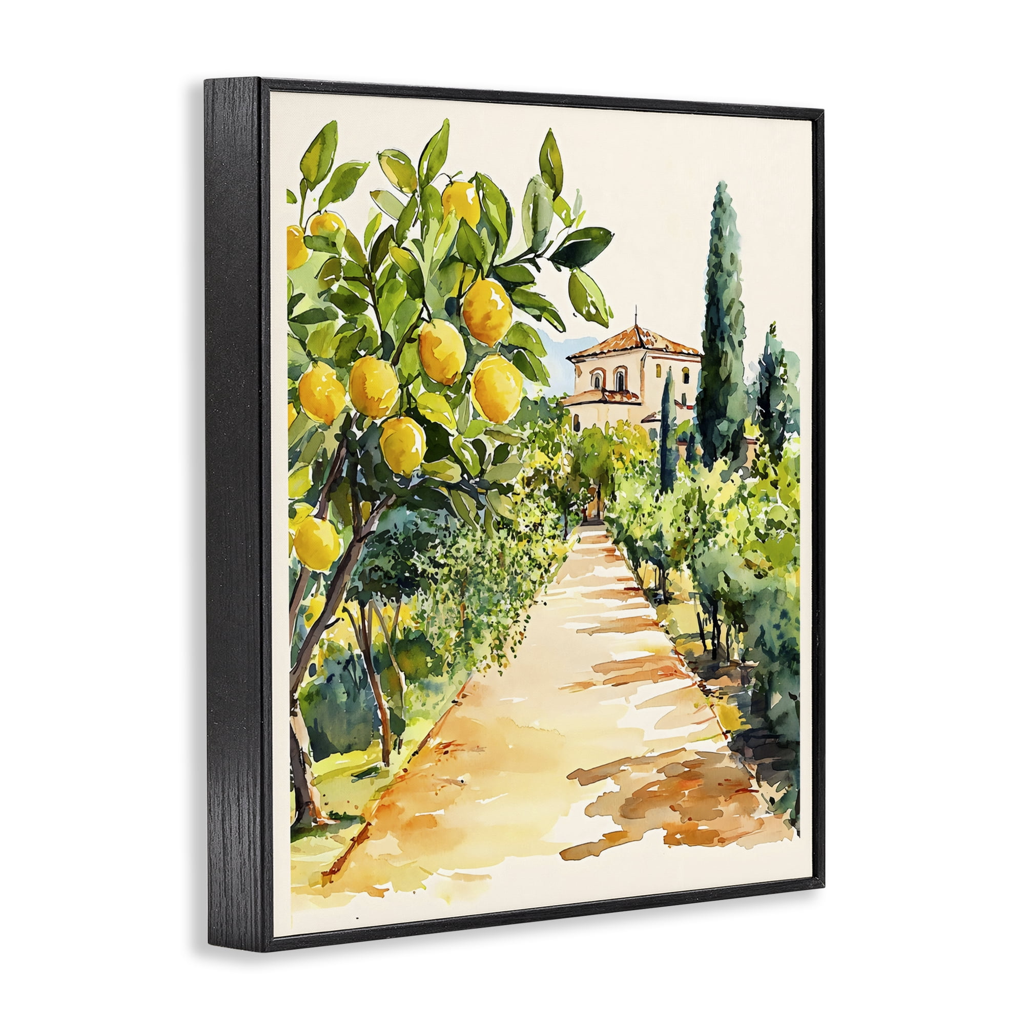 Stupell Industries Lemon Grove Pathway Black Framed Giclee Art, design by LSR Design Studio