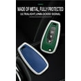 thumbnail image 3 of Premium 3-Button Metal Flip Key Fob Cover with Keychain for Chevrolet Cruze Trailblazer Trax Spark Sonic Folding Remote Case Protector, 3 of 8