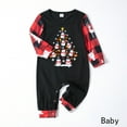 thumbnail image 5 of Matching Snowman Christmas Pajamas, Buffalo Plaid Christmas Tree Print, Unisex Holiday PJs, 5 of 7