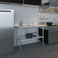 thumbnail image 4 of AmGood 24 in. x 48 in. Stainless Steel Work Table with 1.5 in. Backsplash | Metal Kitchen Food Prep Table, 4 of 9