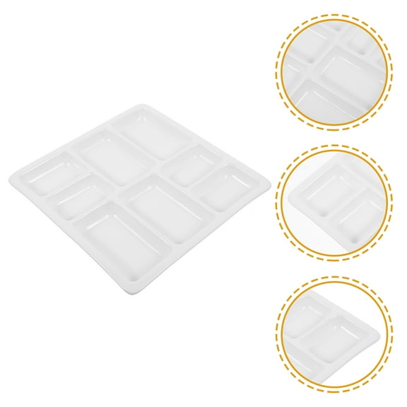 KAKOWELY 1Set Watercolor Palette Empty for Students White Ceramic Practical