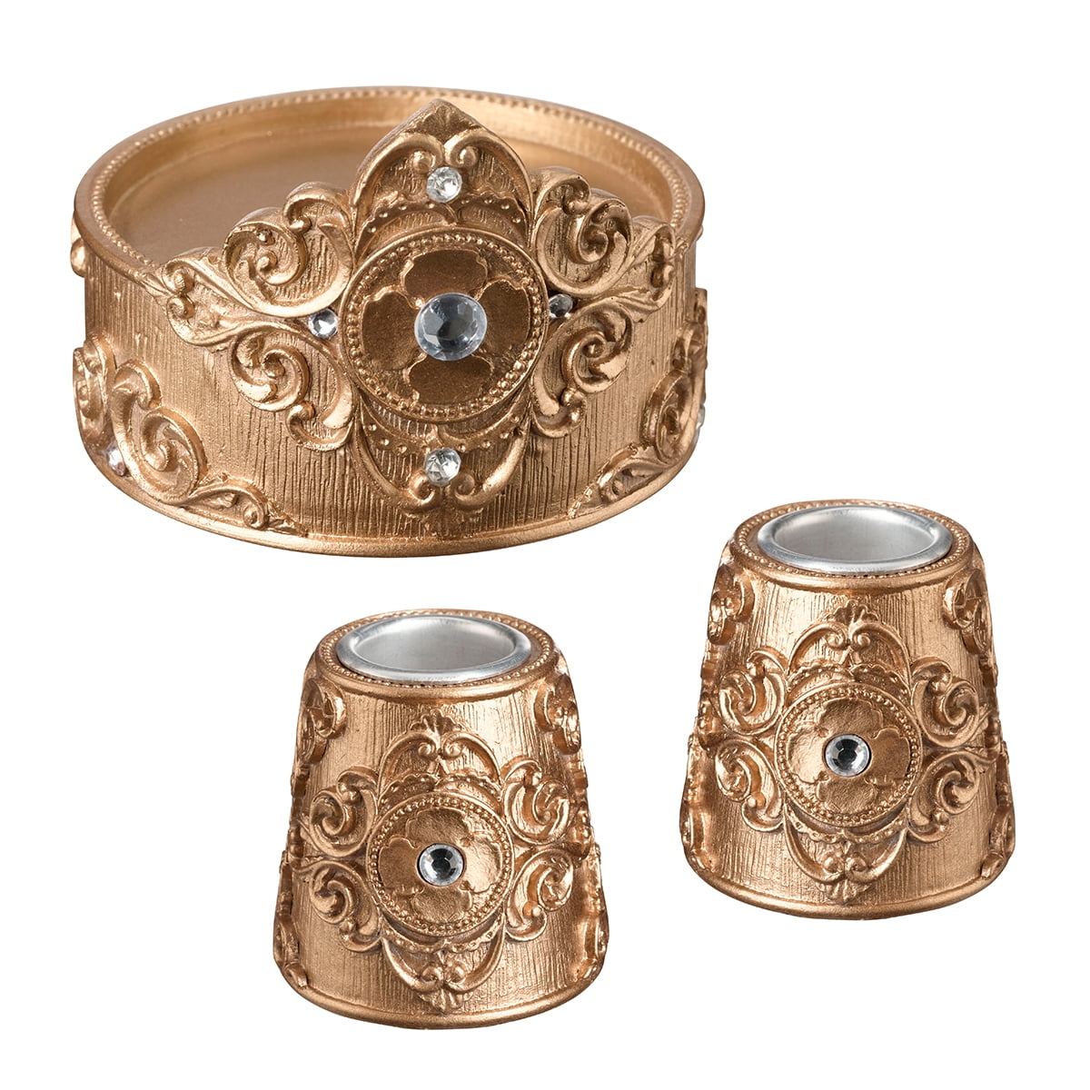 Lillian Rose Wedding Unity Gold Candle Holder Set of 3