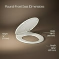 thumbnail image 3 of 20111-96 Brevia, Slow Close Toilet Seat, Round Toilet Seat, Grip-Tight Bumpers Quick-Attach Hardware, Biscuit, 3 of 9