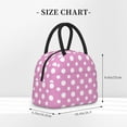 thumbnail image 5 of Naloa Purple And White Polka Dot Print Lunch Bag for Women Men,Insulated Lunch Box for Adult,Reusable Lunch Tote Bag for Work, Picnic or Travel, 5 of 7