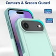 thumbnail image 7 of Kryonix for iPhone 17 Air Case, Heavy-Duty Shockproof and Drop-Proof Design, 3-Layer Full-Body Protection, Durable Rugged Cover, Mint Green/Green/Deep Blue, 7 of 7