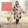 thumbnail image 4 of Wearable Oversized Blanket,Black Cute Dachshund Dog and Wine Wearable Blanket Hoodie for Adults,Cozy Hooded Blankets with Super Pockets,Super Warm Fuzzy Pullover for Women & Men, 4 of 6