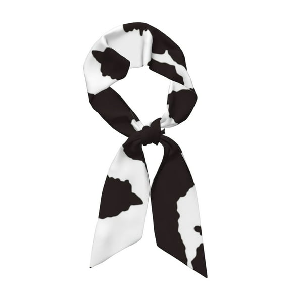 Easygdp Cow Skin 2 Neck Scarf Printed Scarves Head for Women'S Fashion Satin Scarfs For Bag Hair for Dating, Travel