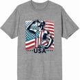 thumbnail image 2 of USA Athlete Adult Blue Crew Neck Short Sleeve Tee-3XL, 2 of 3