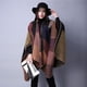 thumbnail image 2 of Minnieouse Ponchos de moda, capas ligeras, suaves, de gran tamaño, chales, silenciador lavable, bufanda acolchada de Cachemira de simulación para mujer Accesorios de disfraces Caqui Minnieouse AP007115-03, 2 of 6