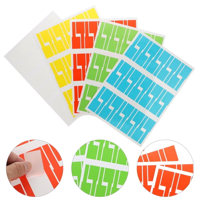 OULII 600Pcs Self Adhesive Cable Labels Assorted Color Waterproof Cord Identification Stickers