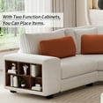 thumbnail image 2 of Modern Modular Sectional L-shaped Sofa with Armrest Wooden Frame Locker, Stylish and Comfortable , Cream Style, Beige, 2 of 12