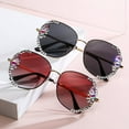 thumbnail image 2 of YCNYCHCHY New Large Frame Polarized Diamond Studded Sunglasses For Women With UV Protection Small Round Face Fashionable Korean Internet Celebrity Driving Sunglasses, 2 of 8