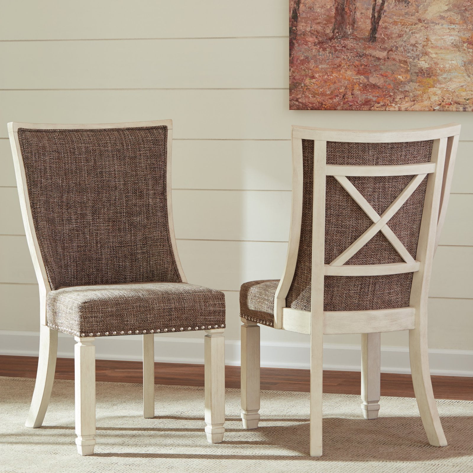 Signature Design By Ashley Bolanburg Scoop Back Dining Chair Set Signature Design By Ashley Bolanburg Scoop Back Dining Chair Set Of 2