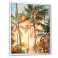thumbnail image 2 of Designart "Palm Trees love expression I" Floral Floater Framed Canvas Print, 2 of 7