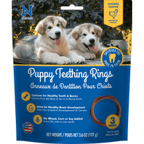 N-Bone Puppy Teething Ring, Dried Chews for Dogs, Chicken Flavor, 3-count, 3.6 oz