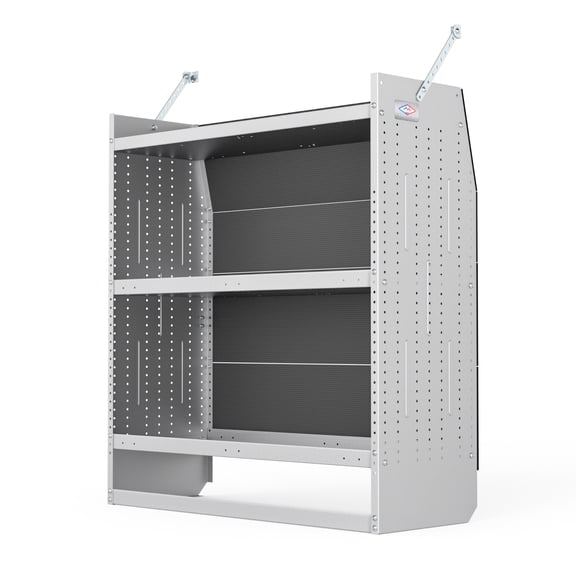 AA Products Model SH-4604-T3 Steel Low/Mid/High Roof Van Shelving Storage System Fits Transit, GM, NV, Promaster, Sprinter and Metris, Contoured Shelving Unit, 42" W x 46" H x 16" D