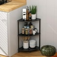 thumbnail image 3 of Book Small Corner Shelf, 3 Tier Corner Bookshelf Display for Living Room Decor, 23.2" Standing Shelf Bookcase Organizer, Black Storage Shelves for Bedroom, Bathroom, Small Space, 3 of 15