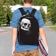 thumbnail image 4 of Lukts Gothic Skull Drape Pattern 15 Inch Student Backpack, Waterproof Laptop Backpack with Adjustable Shoulder Straps, Lightweight Travel, Campus Backpack, Unisex, 4 of 6