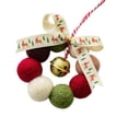 thumbnail image 4 of Adorno colgante de corona de de Navidad, regalo artesanal, corona de bolas de fieltro, decoración navideña, decoración de de Navidad para, 4 of 8