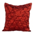 thumbnail image 1 of The HomeCentric Decorative Pillow Covers Decorative Pillow Covers Pack of 2 22x22 inch (55x55 cm) Red Silk Throw Pillow Covers Handmade Pillow Covers Solid Color Throw Pillow Covers - Rust Passion, 1 of 2