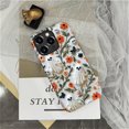 thumbnail image 4 of Case for iPhone 15 Pro, PC Hard Shell & Silicone Inner Bumper, Anti-Scratch Full-Body Cover Shockproof Slim Design -Cute Ghost Floral Halloween, 4 of 5